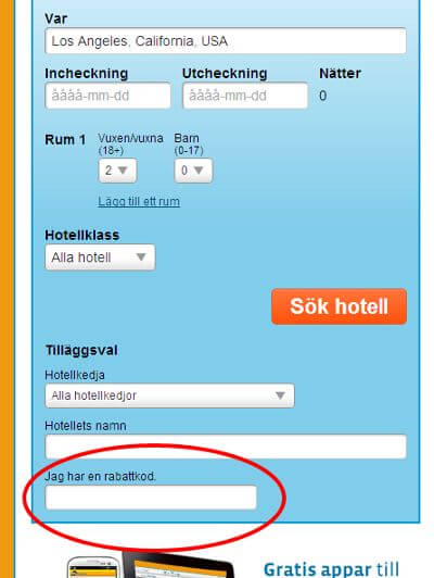 här skriver du in rabattkoden under bokningsskeendet här skriver du in rabattkoden under bokningsskeendet