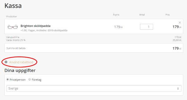 Här hittar även de med nedsatt syn rabattfältet