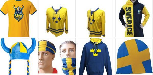 Några exempel ur det blågula supportersortimentet