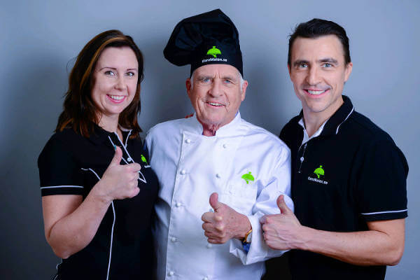 Cecilia, Gustav och Peter - grundarna av Klara Maten. 