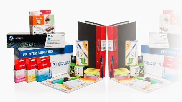 Kontorsmaterial som pärmar, skrivarpatroner och pennor finns hos Patroner.se