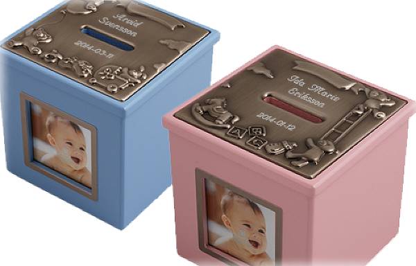 Fina och personliga sparbössor till barnen. 