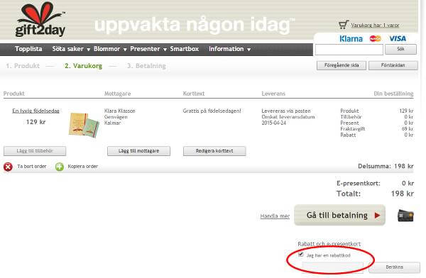 Så här löser du in din rabattkod