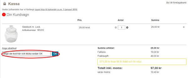 Dra av din rabatt på detta vis